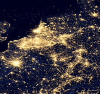 Voornamelijk in de Randstad en in Zuid-Holland is er veel lichtvervuiling