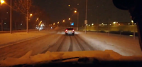 Hevige sneeuwval op 10-12-2017. Bij dit soort situaties goed afstand houden en snelheid aanpassen.