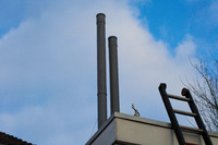 Nieuwe antenne van de LD-350 (rechts) en naast de oude antenne van de LD-250 (links)