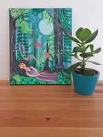 A fairytale forest, acrylic on canvas leveys/ width 38 cm korkeus/ height 46 cm hinta/ price 100 €
