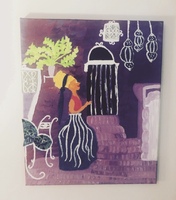 Lavender yard, acrylic on canvas leveys/ width 38 cm korkeus/ height 46 cm hinta/ price 100 €