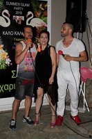 Οι διοργανωτές του SUMMER GLAM Γιώργος Ζούβελος, Αναστασία Γκούβα και Χρήστος Πετρίδης .