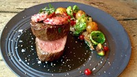 Classical dining: Tenderloin of Moose served with norwegian vegetables