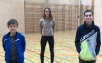 Bild: Alex, Hanna und Matthias nach dem Training - Quelle: Hanna Gillesberger