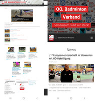 links die "alte" Homepage, rechts die neue