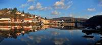 Řeka Vltava, obec Davle.