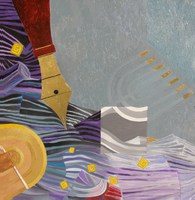 Bejegyzések Jozef K. naplójába 2. olaj, vászon 110 x 110 cm