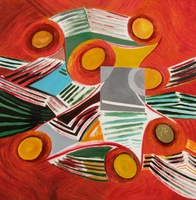Bejegyzések Jozef K. naplójába 4 olaj, vászon 110 x 110 cm