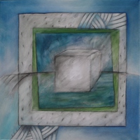 Hommage H.B. olaj, vászon 50 x 50 cm