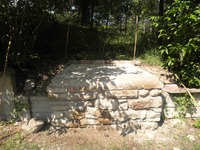 base del forno che sfrutta un dislivello