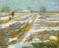 Paisaje con nieve. Vincent Van Gogh.