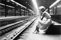 Aspettando il treno nel 1960 a Chicago