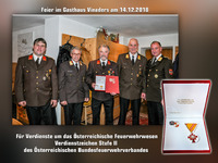 v.l.n.r.: OBI Josef Grasl, OBR Reinhard Kircher, HBI Alois Wieser, ABI Thomas Triendl, LBD Ing. Peter Hölzl;