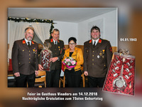 v.l.n.r.: HBI Alois Wieser, OBI Willi Strickner mit Gattin, OBI Josef Grasl;