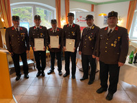 v.l.n.r.: HBI Alois Wieser, HLM Karl Mühlsteiger, HFM Martin Vötter, HFM Martin Pfister, BV Thomas Rainer, OBI Josef Grasl;