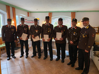 v.l.n.r.: HBI Alois Wieser, HLM Josef Vötter, HV Erwin Hechenblaikner, HLM Walter Grünbacher, OBI Josef Grasl, HLM Karl Mühlsteiger, BV Thomas Rainer;
