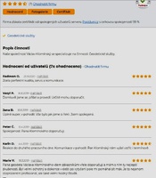 Hodnocení zákazníků ze serveru Poptávej