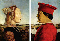 "Doppio ritratto dei duchi di Urbino" de Piero della Francesca