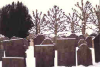 Kibworth churchyard in snow