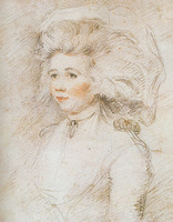 Anna Maria (Nancy) Woodforde (Chalk drawing by Samel Woodforde RA)