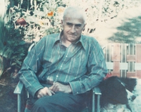 Basil Clark in his garden in Portland, Oregon, September 1976.