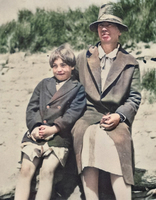 Margaret Cecily Neville Woodforde (right) with Mona Butt nee Woodforde, 1931.