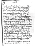 The first folio page of the Woodford Cartulary
