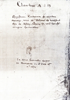 The cover page recording its donation to the Cotton library by Samuel Roper