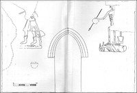 A sketch of the wall paintings showing their original location (credit Leicestershire County Council)