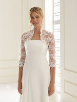 Bolero nro. 6 Bianco Evento - koot 4XL ja 5XL, materiaali pitsi, valmistaja rajoittaa hinnan julkista näkyvyyttä eli kysy hinta