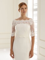 Bolero nro. 3 Bianco Evento - koot 3XL, 4XL ja 5XL, materiaali pitsi, valmistaja rajoittaa hinnan julkista näkyvyyttä eli kysy hinta