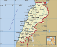 Figure 2: Map of Lebanon (Khalaf et al., 2020)