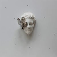constellation, 2017, marmo statuario di carrara e acciaio, cm100x100x25cm