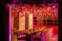 Wedding dinner fairy lights decoration in Santorini by PLM Events - Elias PLM DJ services & Lighting