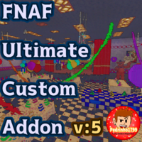 This addon has over 50+ Models including decorations, tables, chairs, gifts, balloons and much more. You can download the separate addon texture, which comes with several blocks, for floor, walls, stages and decorations, you can download the addon that comes with the texture. Have fun and let your creativity play, build the pizzeria your way and explore the amazing varieties you can create from this addon!