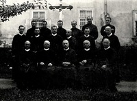 Josef Miklík, sitting at the bottom right, source: archive of the Redemptorists Svatá Hora