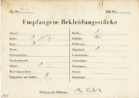 Josef Miklík's prison cards from the Gestapo police prison in the Terezín Small Fortress