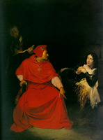 © Rouen, musée des beaux-arts - Paul Delaroche - Joana d'Arc, doente, é interrogada em sua prisão pelo Cardeal de Winchester, 1824, óleo sobre tela.