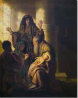 Simeão e Ana Reconhecem o Senhor Jesus – Rembrandt