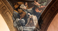 Pintura de Santa Teresa d’Ávila em Saint-Joseph des Carmes (Paris), foto de Fr. Lawrence Lew, O.P. - https://www.flickr.com/photos/paullew/16767137999/