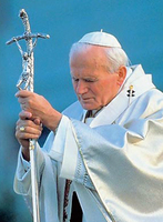 Pápež Ján Pavol II. vyhlásil 30. 4. 2000 sestru Faustínu za svätú