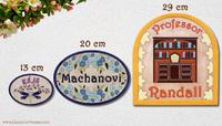 Three different sizes of ceramic door nameplates
