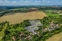 letecký pohled - vymezení residence Řepín