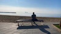 Vår kaffepause-benk i Torrevieja
