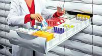 cassetto portafarmaci fama con separatori interni - arredamento farmacia