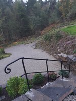 Sørlandsrekkverk på stentrapp