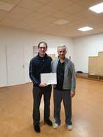 Patrick Hallé mit Meister Dietmar Stubenbaum