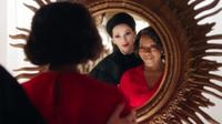 Marianne Jean-Baptiste and Fatma Mohamed in In Fabric. A24