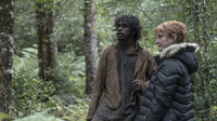 Baykali Ganambarr and Writer/Director Jennifer Kent on the set of The Nightingale. Photo by Mark Rogers