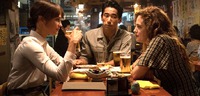 Alicia Vikander, Naoki Kobayashi, and Riley Keough in Earthquake Bird. Netflix